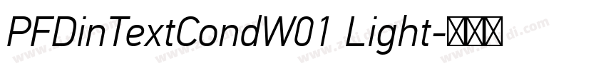 PFDinTextCondW01 Light字体转换
